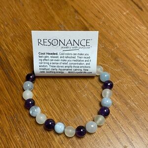 Purple and Blue Beaded Bracelet